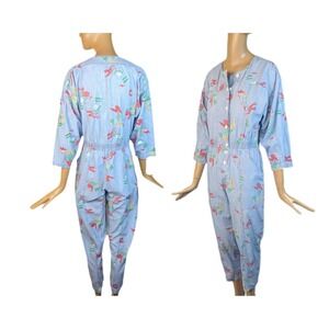 Vintage 80's Dianne Von Furtsenberg cotton printed jumpsuit‎ one piece outfit